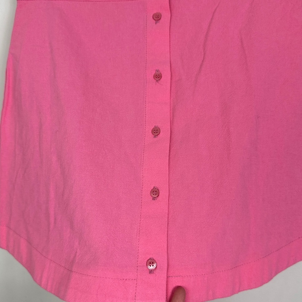 New Topshop High Waist Button Front Detail Pink Mini Skirt‎ Size 6 Barbiecore - Picture 5 of 9